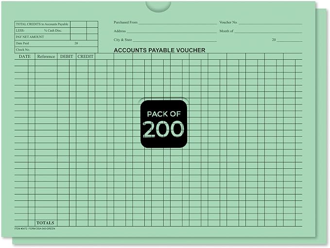 Accounts Payable Voucher Envelopes General Accounting Style, payment vouchers by Unknown