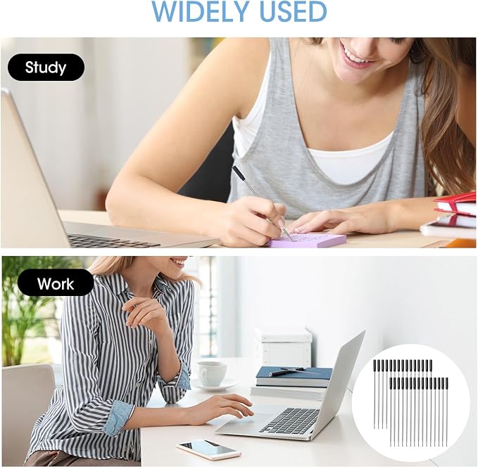 0.7 mm Ballpoint Ink Twist Pen Refills, Stationery Compatible - Image 6