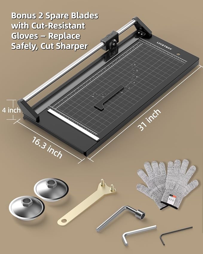 Rotary Paper Cutter 24 Inch, Heavy Duty Paper Trimmer - Image 5