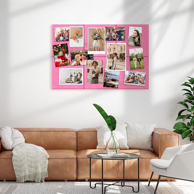 MaxGear Felt Bulletin Board 48" x 36", 12 Pack 11.8" x 11.8" Wall Panels - Image 9