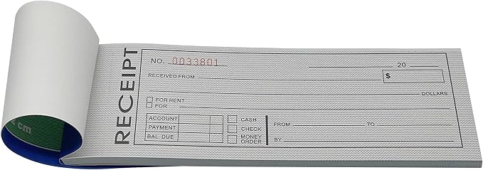 Cotton Fly Pre-Numbered Rent Receipt Book, Receipt Invoice Book Carbonless Copy - Image 2
