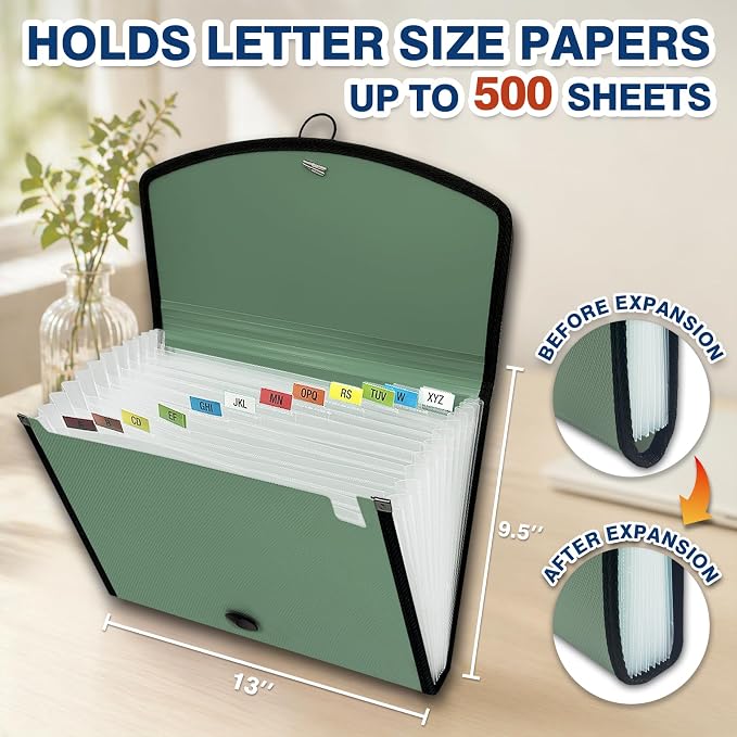 H4D 13-Pocket Accordion File Organizer - Image 4