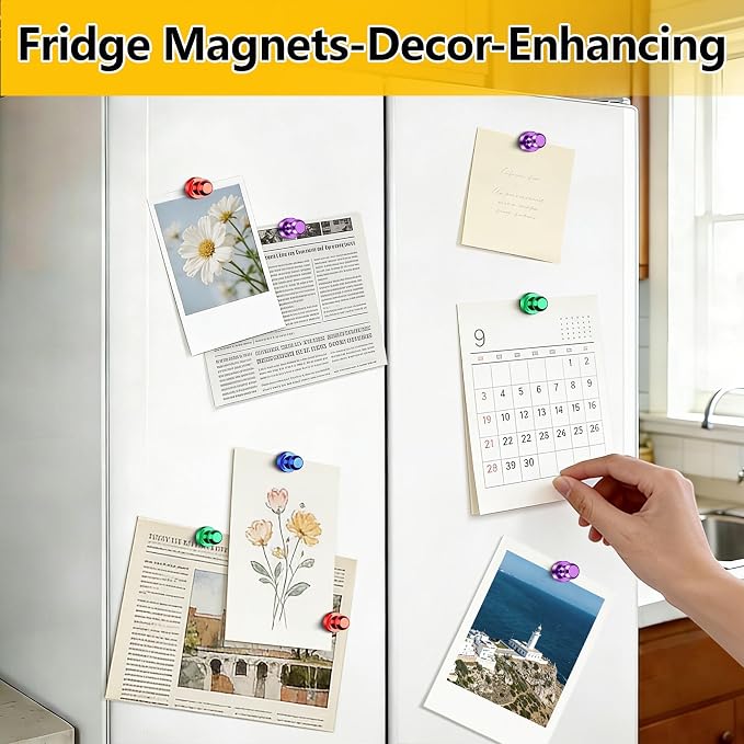 20 Pcs Fridge Magnets, Refrigerator Magnets, Small Strong Magnets, Magnetic - Image 4