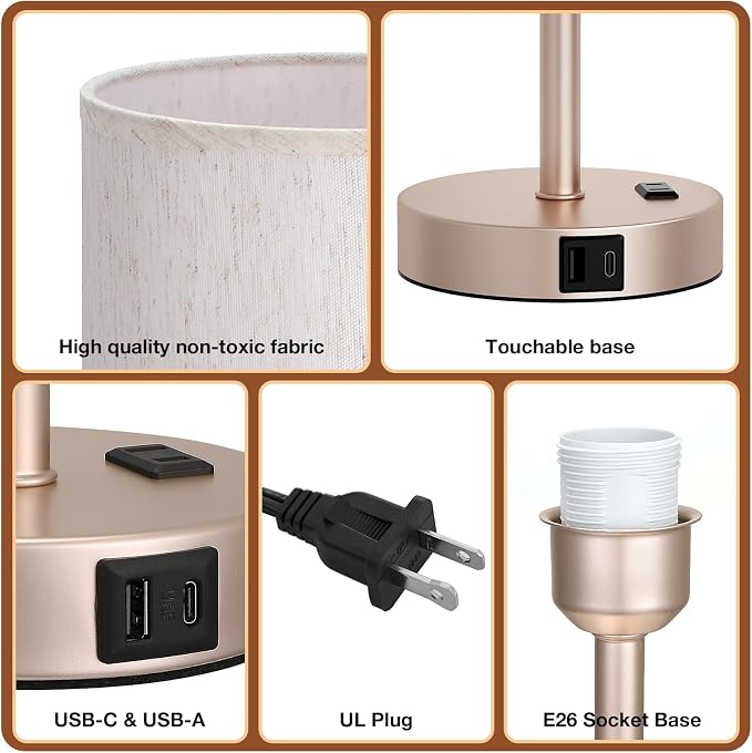Dicoool Touch Bedside Table Lamp - Image 8
