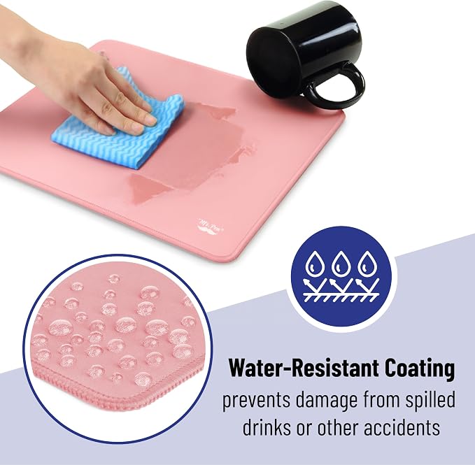 Mr. Pen- Mouse Pad with Anti-Fray Stitched Edges, 12.5"x 10.5", 2 Pack | Pink - Image 5
