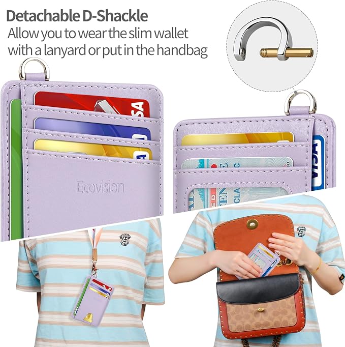 Slim Minimalist Front Pocket Wallet, RFID Blocking Credit Card Holder Wallet - Image 4
