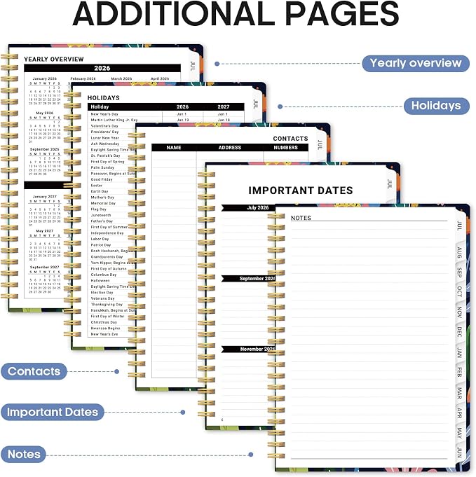Planner 2026-2027, Academic Monthly and Weekly Calendar Planner - Image 5