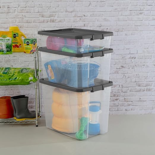 Sterilite 24-Pack Modular Stacker Box, Durable Clear Plastic Storage Bins - Image 7