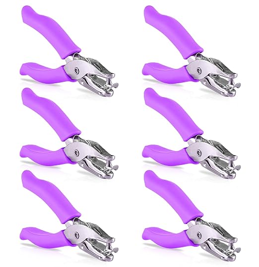 Single Hole Punch Metal Purple, 1/4” Hole Puncher by Enday