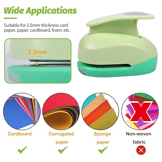 UCEC Hole Punch, Paper Punch, 1.5 Inch Circle Punch, Hole Puncher Shapes - Image 4