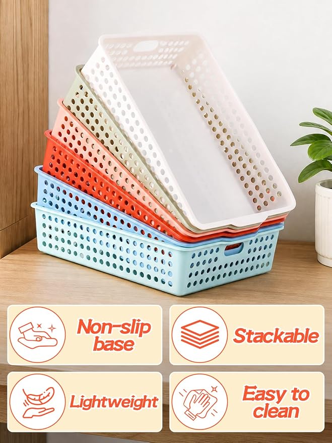 6 Pcs Thick Durable Turn in Trays Classroom - Image 4