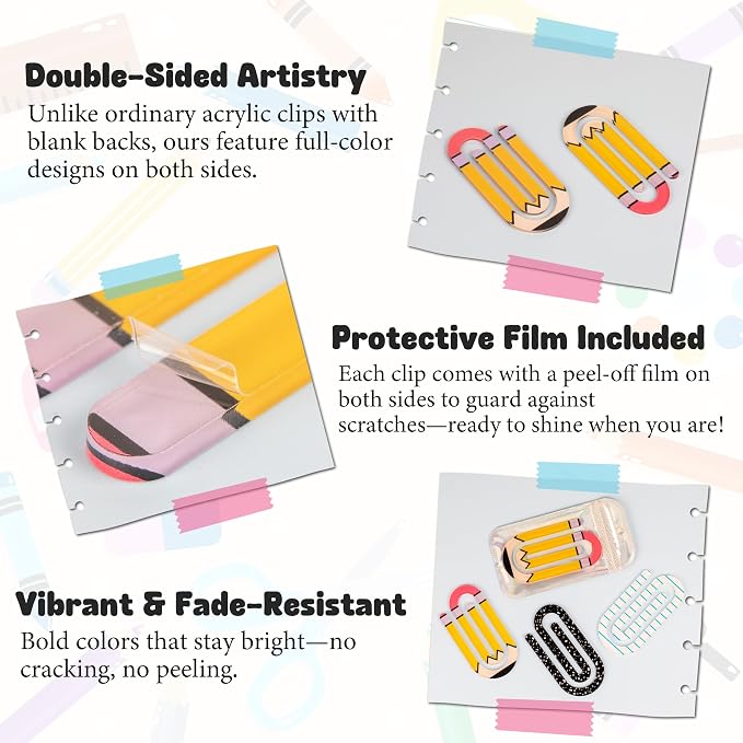 24 Pack Jumbo Acrylic Paper Clips - Image 5