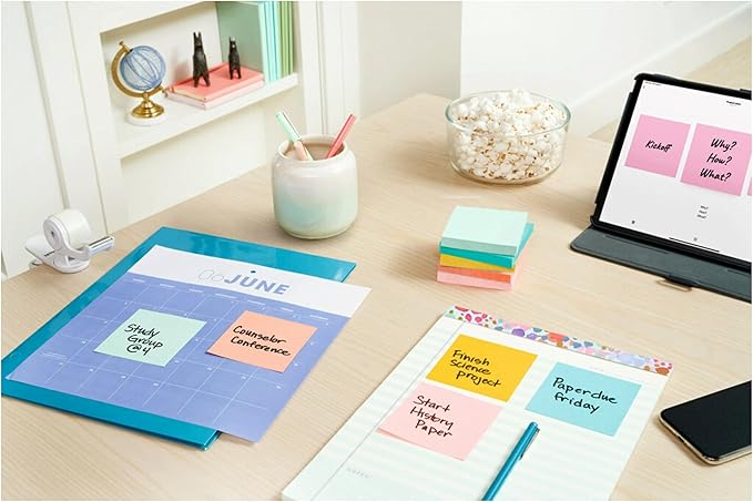 Post-it Notes, 3 x 3 in, Beachside Café Collection, 4 Pads | School Supplies - Image 12