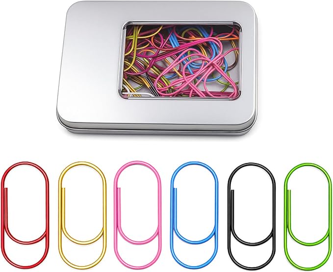 50 Pcs Jumbo Planner Paper Clips 2 inch – Cute Fun Paper Clips, Gifts by NELJIBEHU