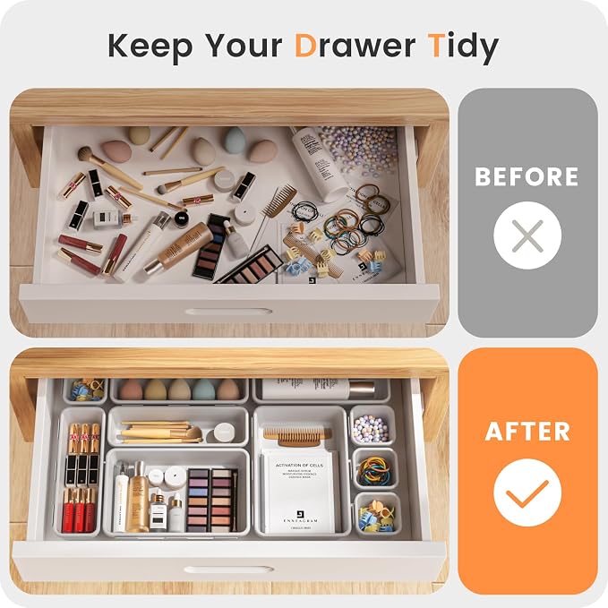 A-LuGei 【】 【】 White Drawer Organizer, Makeup organizer - Image 4