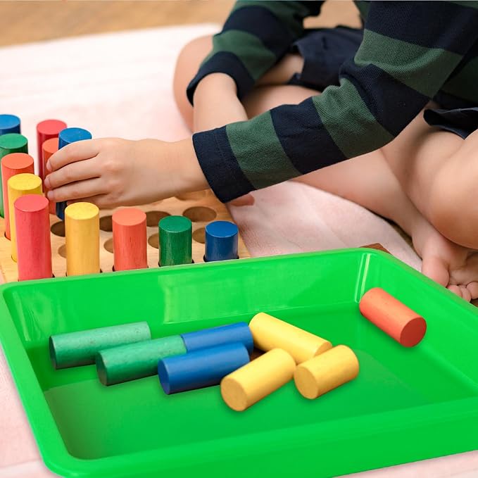 10 Pack Multicolor Plastic Art Trays, 10 Colors Activity Crafts Tray, Colorful - Image 7