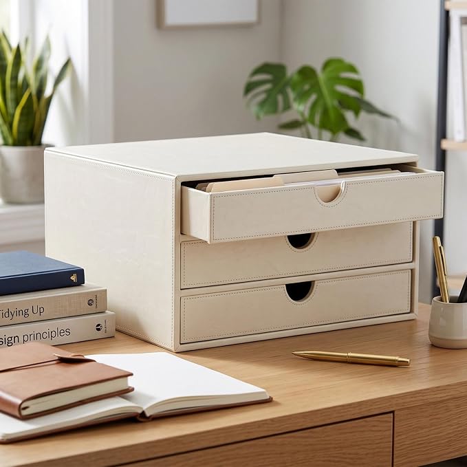 UnionBasic Document Organizer, 3-Drawer File Cabinet Document Storage Box - Image 2