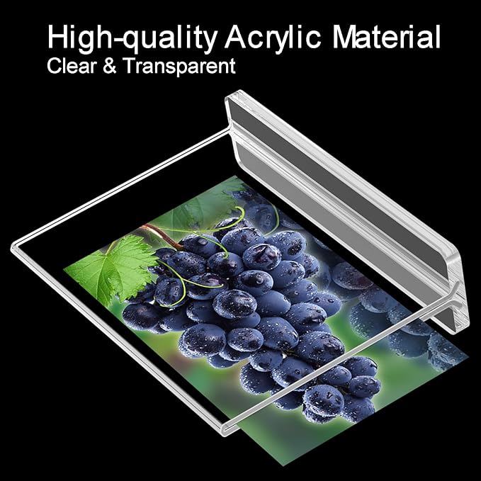 BlueValley 12 Pack Acrylic Sign Holder 8.5 x 11 Inch Horizontal - Image 3