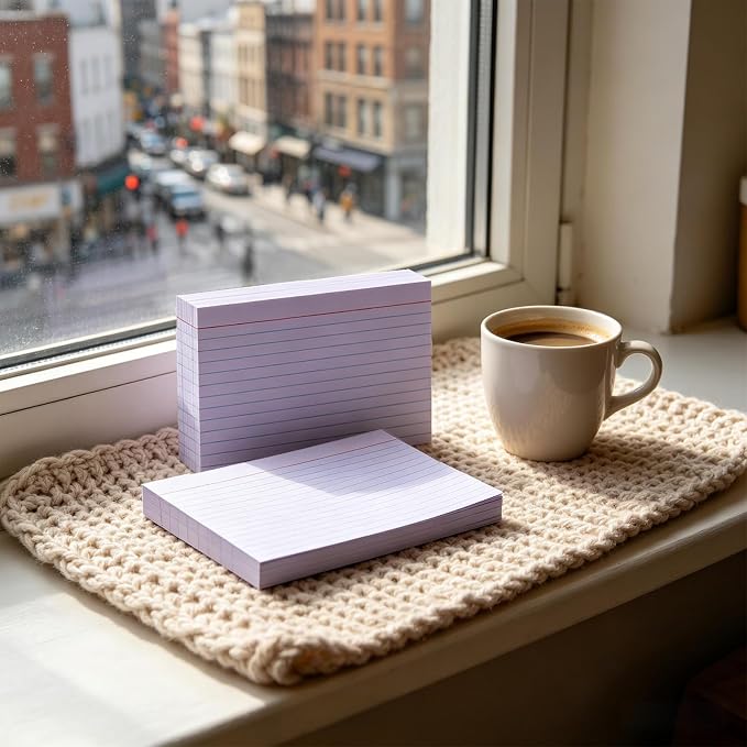 5x7 Purple Index Cards 100 Count, Large Ruled Note Cards - Image 4