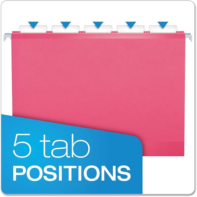 Pendaflex Reinforced Hanging File Folders, Letter Size, 1/5 Cut - Image 4