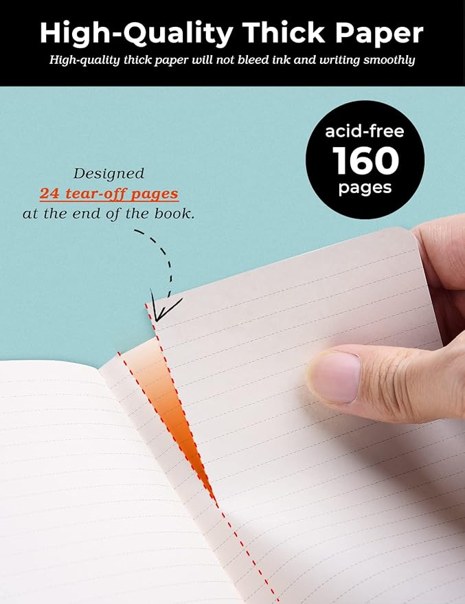 AISBUGUR Pocket Notebook Small Notebook 2-Pack, 3.7" x 5.7" Pocket Notebooks - Image 2