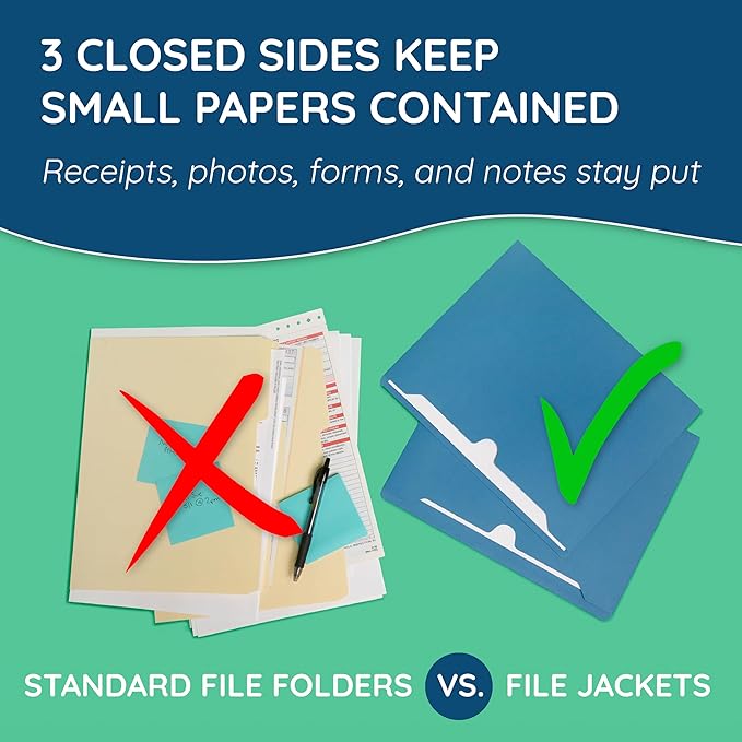 Blue Summit Supplies 2 Inch Expanding File Jacket Folders, 50 Pack, Colored - Image 5
