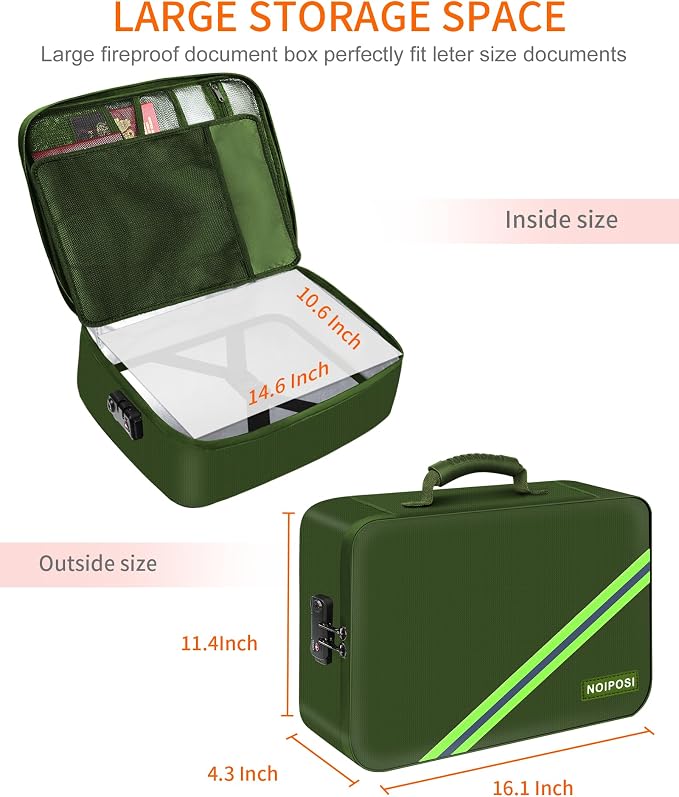 Noiposi 5200℉ Fireproof Document Box - Image 6