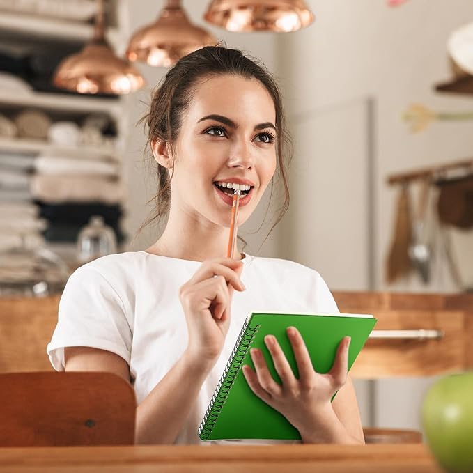 Yahenda 18 Pcs Spiral Notebook Bulk A5 Journal Lined 8.3'' x 5.5'' Writing Composition Paper Small Notepad Subject Notebook for Students Office Business Back to School Supplies (Pink,Light Green)-DeskLoop Office