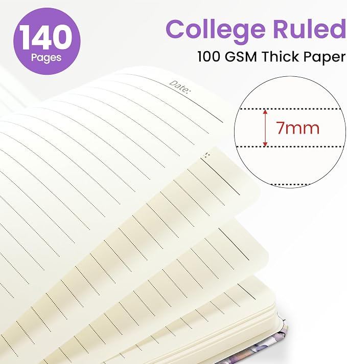 ZOTIA Lined Spiral Journal for Women, A5 Pretty Hardcover Notebook for Work - Image 2