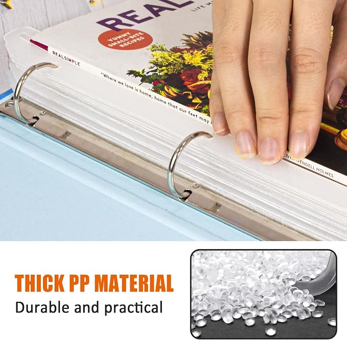 tutata 24Pcs 3 Hole Punched Magazine Holders, Magazine Organizer, 3 Ring Binder - Image 6