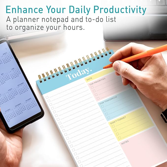 Sweetzer & Orange Daily & Weekly To Do List Notepad – Undated Work Planner & - Image 2