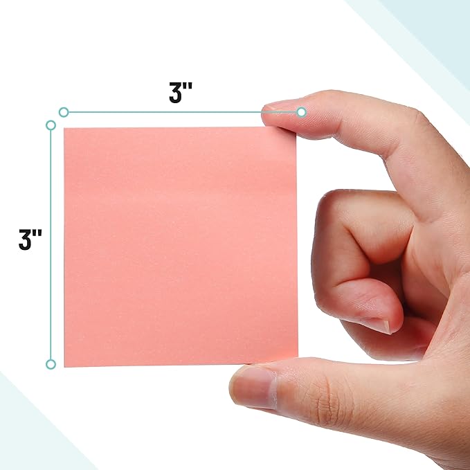 Mr. Pen- Sticky Notes, 3”x3”, 12 Pads, 600 Sheets, Macaroon Colors Sticky Notes, Sticky Note, Self-Stick Note Pads, Back to School Supplies-DeskLoop Office