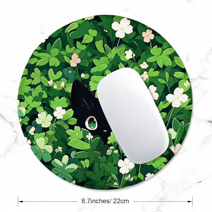 ITNRSIIET Round Mouse Pad with Stitched Edge Premium-Textured Waterproof - Image 2