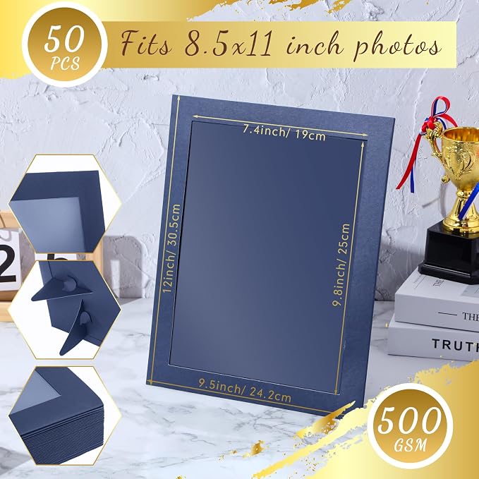 Tatuo 25 Pcs 8.5 x 11 Paper Picture Certificate Frames Horizontal Paper Award - Image 2
