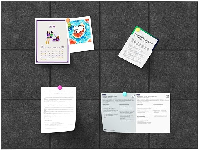 Felt Bulletin Board Tiles, Large Cork Board Alternative, 24 x 36 in | 0.35 in - Image 9