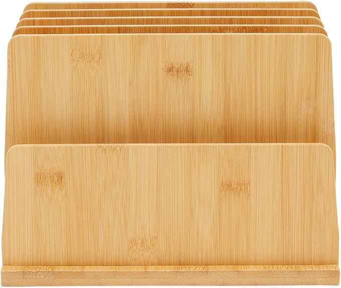 Bamboo Wooden Mail Holder, File Sorter - Image 7