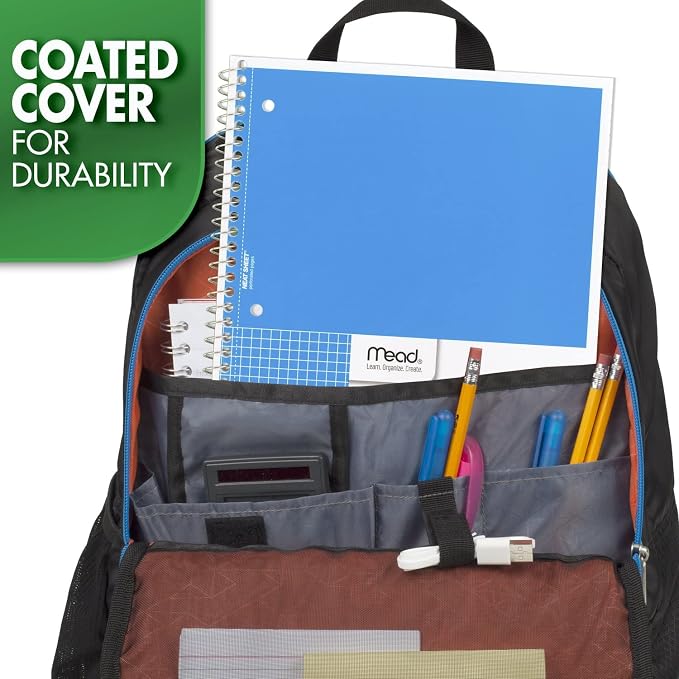 Mead Spiral Notebook, 1 Subject, Graph Ruled Paper, 7-1/2" x 10-1/2", 100 Sheets - Image 5