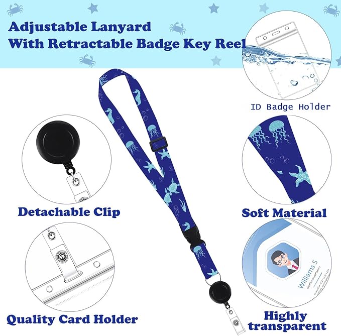 6 Pack Cruise Lanyards for ID Badges & Ship Cards - Image 3