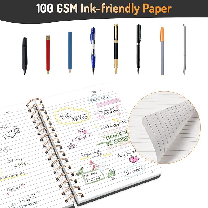 Forvencer Lined Spiral Journal Notebook - Image 4