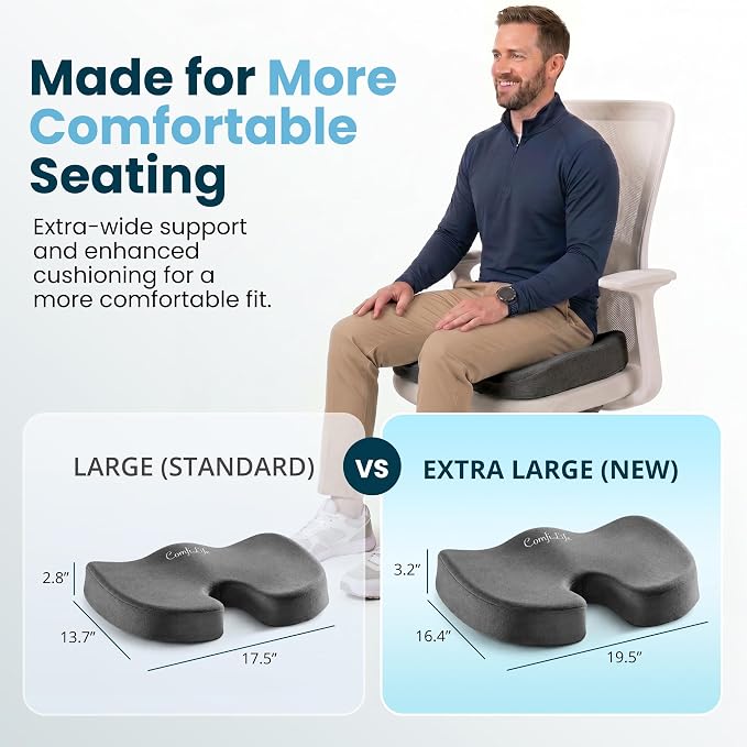 ComfiLife Extra Large Gel & Memory Foam Seat Cushion - Image 5