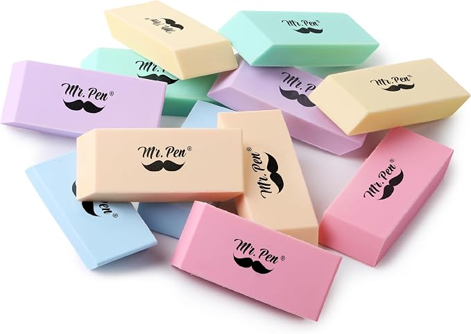 Mr. Pen- Pencil Eraser, 12 Pack, Art Sketching, Clean Smudge-Free Correction - Image 3