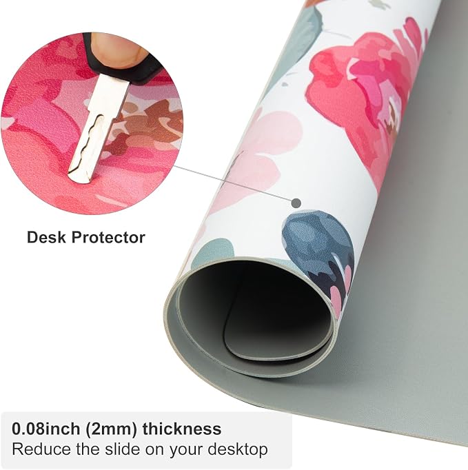 QIYI Large Mouse Pad, Women Girls PU Leather Waterproof Gaming Mousepad - Image 4