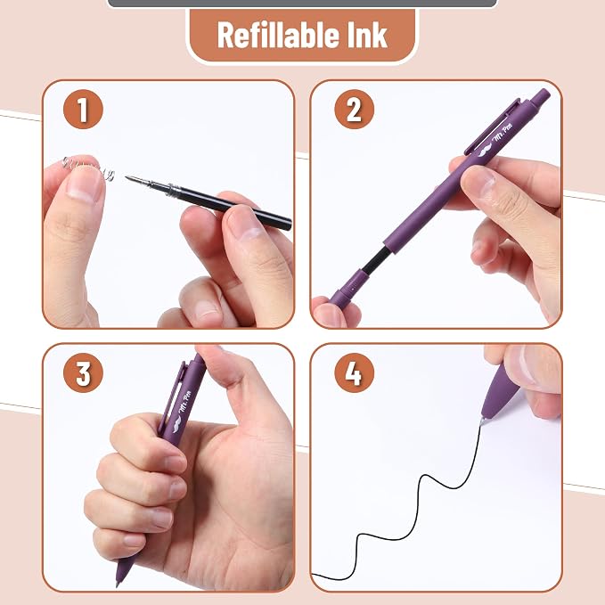 Mr. Pen- Retractable Gel Pens, 12 Pack, Earthly Neutrals Barrel | Fine Point - Image 5