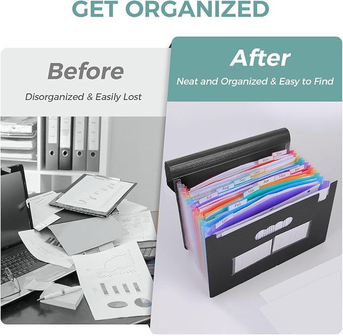 SKYDUE Accordion File Organizer, Expanding File Folder - Image 4