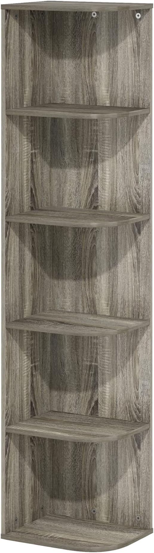 Furinno PASIR Book Shelf, 5-Tier Corner Bookshelf - Image 7