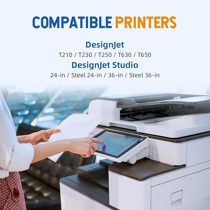 712XL 712 Ink Cartridge Remanufactured Combo 4 Pack Replacement for HP 712XL 712 712 XL Ink Cartridge to Use for DesignJet T650 T250 T230 T630 T210 Studio Plotter Printer (BK/C/M/Y, 4 Pack)-DeskLoop Office