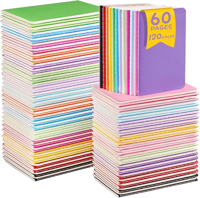 Gwybkq Small Lined Notepads Bulk 120 Pack Mini Journal Pocket Notebooks Set by Gwybkq