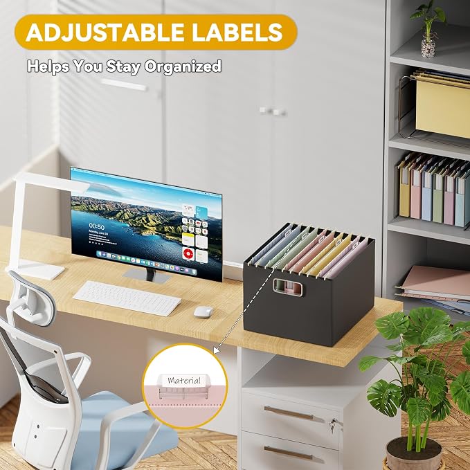Plastic Hanging File Folders Legal Size, Heavy Duty 1" Expandable Filing - Image 5