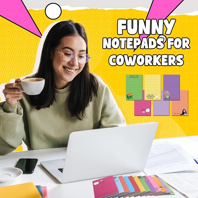 12 Pack Funny Notepads, 5x3 Inches Sarcastic Note Pads Memo Fun Office Gifts - Image 4