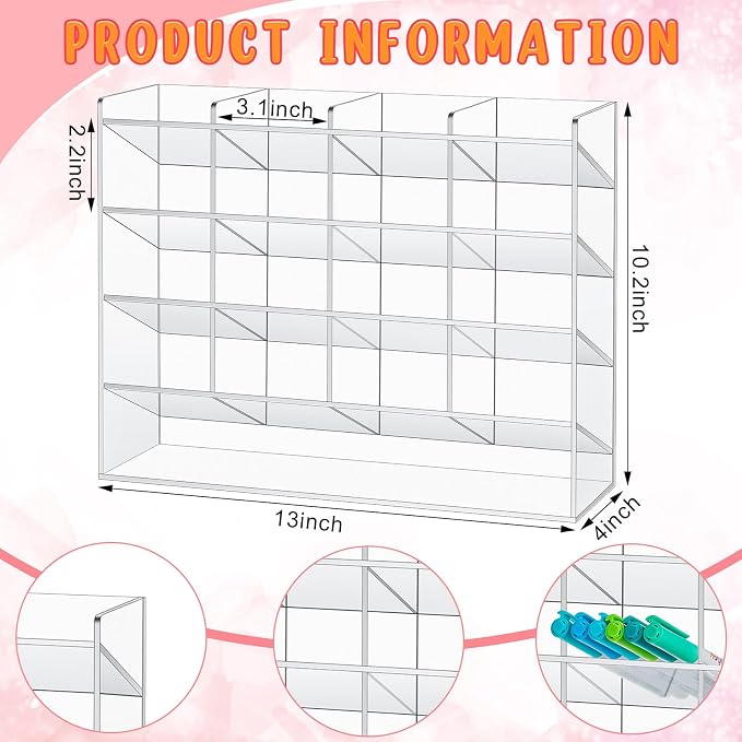 MotiMind Acrylic Pen Organizer Storage - Image 2